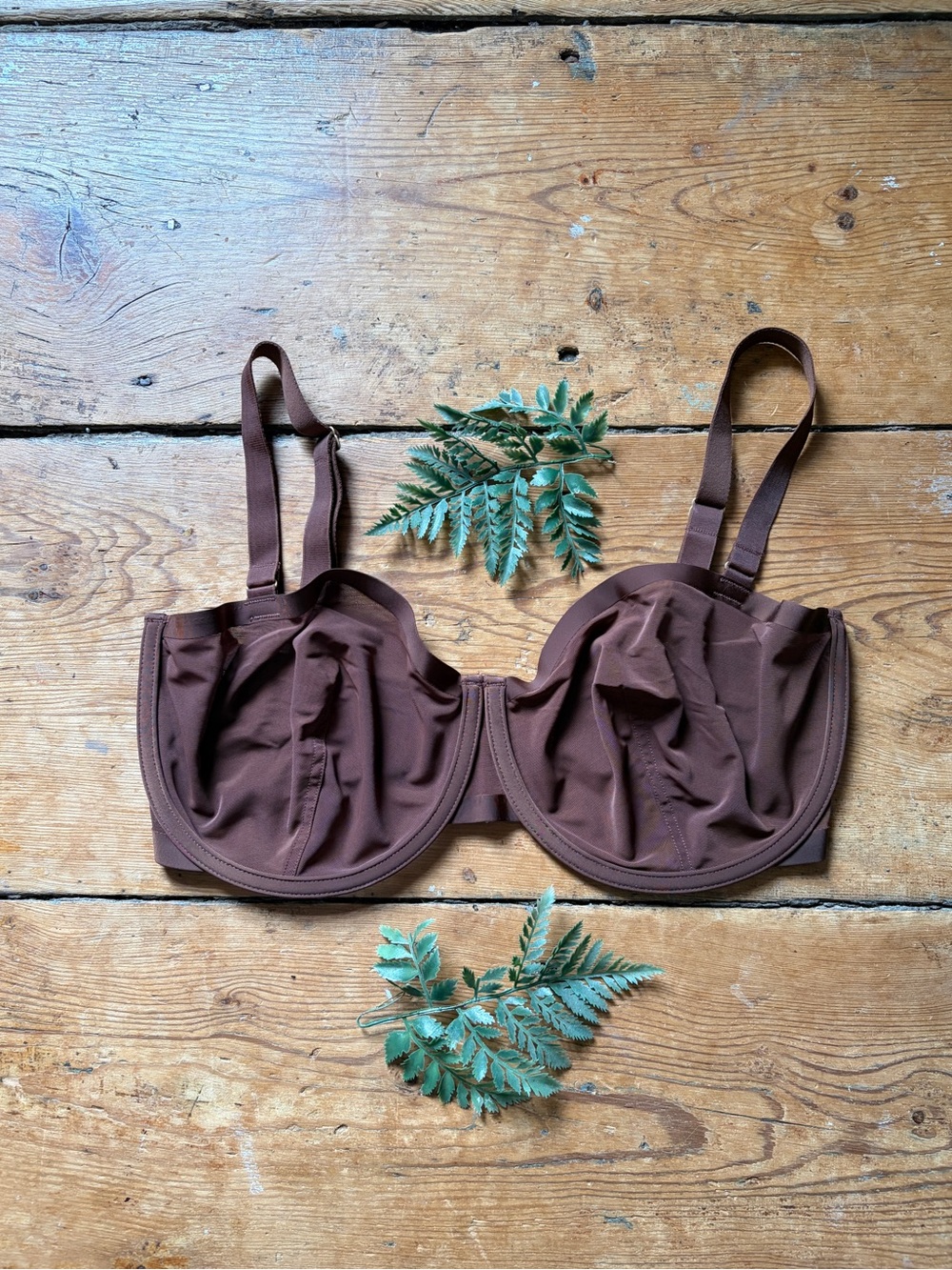 CUUP The Balconette Mesh Bra Espresso Brown 34H